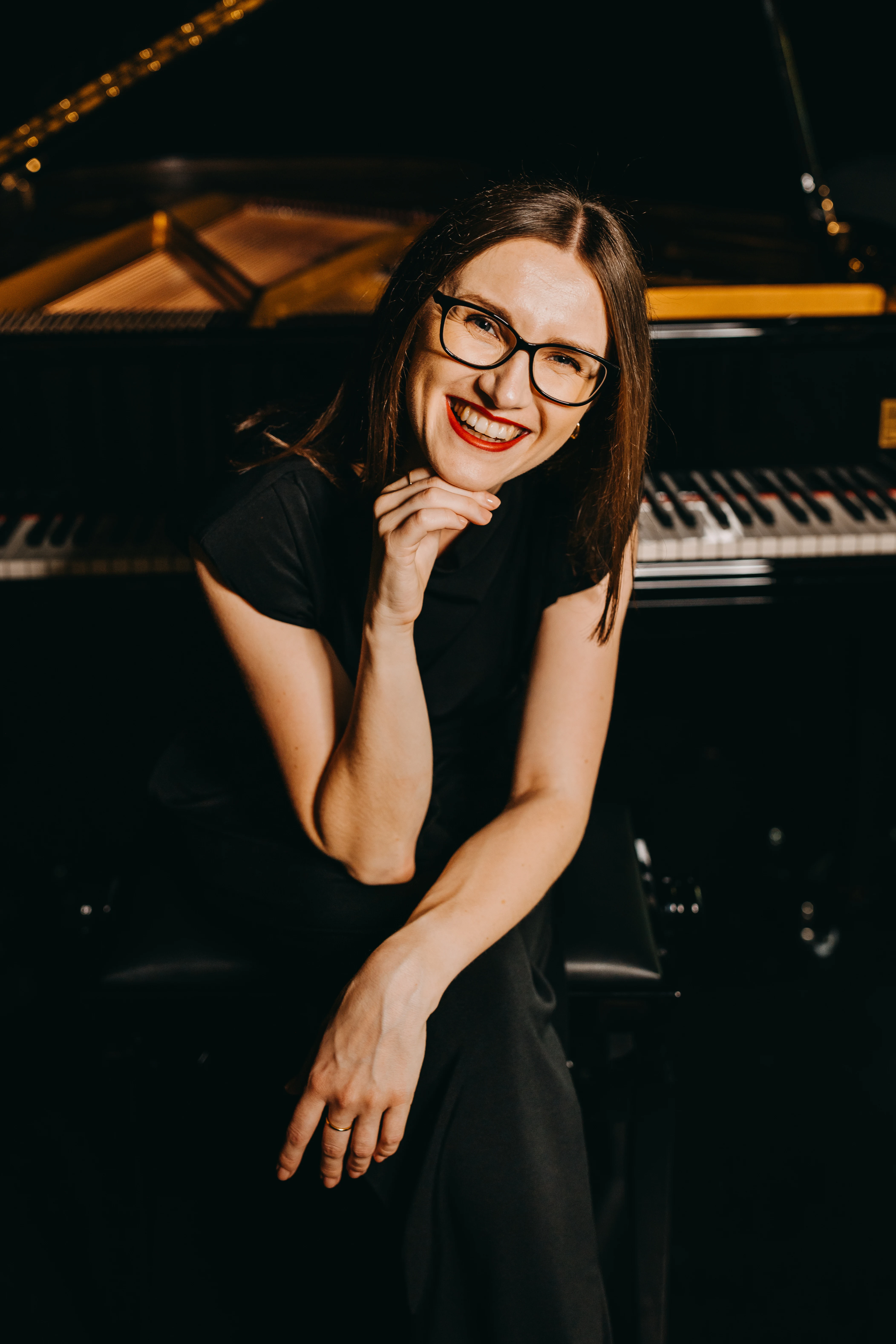 Aneta at the piano